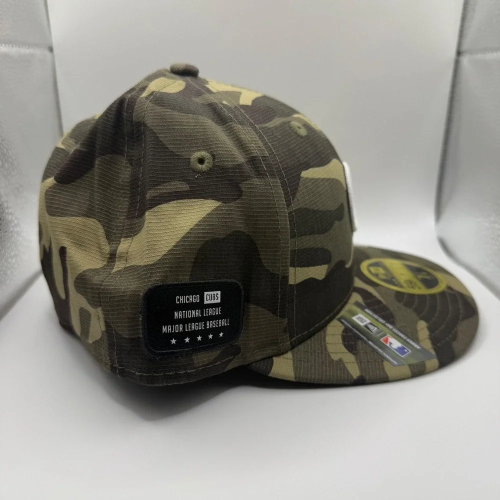 New Era 59Fifty Chicago Cubs‎ Camo Low Profile Fitted Hat 7 1/8 MLB Baseball New